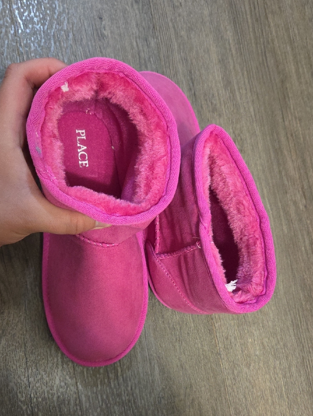 Place • Bright Pink Plush Lined Short Winter Boots - Picture 5 of 8